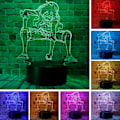 Miniatyrbild 2 av 7: One Piece Luffy 3D Illusionslampa med Smart Touch, RGB-effekt, USB-driven, Kreativ 3D Japansk Animelampa