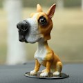 Miniatyrbillede 1 af 5: Bobble Head Hunde Bobbing Hoveder Bil Dash Hvalp Bil Dekoration (Bokser)