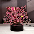 Miniatyrbild 5 av 8: Demon Slayer Nezuko Tanjirou Zenitsu 3D Illusion LED Animelampa RGB 16 Färger Fjärrkontroll Skrivbordsnattlampa för Sovrum