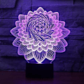 Miniatyrbild 1 av 8: Optisk Illusion 3D Lotusblomma Nattlampa USB-Ström Touch Switch LED Dekoration Bordsslampa 7 Färger Växlande Ljus Jul Födelsedag Barn K