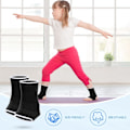 Miniatyrbild 7 av 7: 4 stycken/ 2 par barns ankelstöd kompressionsstrumpor för barn elastiska barn kompressionsstrumpor stickade ankelstöd stöd ankelstrumpa för jogging R Black Dark Blue 10-15 Years
