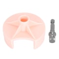 Miniatyrbild 1 av 10: Stickmaskinadapter Snabb Stick Ersättningsbar Virkmaskinadapter med Hex Bit DIY Nål Virkning Borr Effekttillbehör Rosa