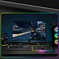 Miniatyrbillede 9 af 10: RGB Gaming Musemåtte, LED Blød Ekstra Stor Udvidet Computer Tastatur og Musemåtte, Vandtæt Skridsikker Gummibase til Gamer(31,5 x 15,7 Tommer)