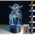 Miniatyrbild 1 av 8: 3D LED nattlampa, 3D illusionslampa 7 färger skiftande