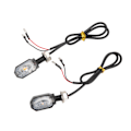 Miniatyrbilde 10 av 11: 2 stk Universelle Motorsykkel Blinklys 12V Styrelys Mini Oval Lampe for ATV Scooter