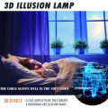 Miniatyrbilde 2 av 7: Panda 3D LED Lys Illusionslys for Barn Optisk Illusions 7 Farge Skiftende 3D Lys for Barnerom Hologrammer Atmosfærisk Lampe 3D Illusions
