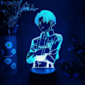 Miniatyrbild 2 av 7: Attack on Titan 3D Anime Lamp Natt Levi Ackerman Illusion N