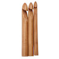 Miniatyrbillede 8 af 10: Store hæklede kroge 20 cm ergonomisk design premium naturligt bambus blankt hæklet krog