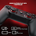 Miniatyrbild 3 av 8: T3s trådlös spelkontroll, PC-kontroll för Windows 7/8/10/11/Android/iPhone/Switch, spelkontroll joystick med dubbla vibrationer, Bluetooth Ga GaneSir T3s（Black）