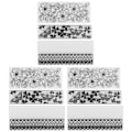 Miniatyrbillede 1 af 10: 9 stk. Blomster Plast Embossing Folder Rektangel til DIY Kortmager Håndlavede Tilbehør