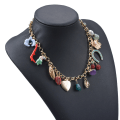 Miniatyrbild 5 av 8: Kvinnors blommiga legering halsband diamant boho halsband, bästa Gi