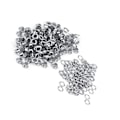 Miniatyrbillede 10 af 10: 5mm Metal Øjer Vaskemaskiner Grommets Scrapbooking Læder Håndværk (Sølv)