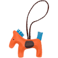 Miniatyrbild 1 av 6: Läder Tassel Pony Nyckelring Läder sydd häst styling söt mode väska tillbehör Orange