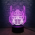 Miniatyrbild 5 av 8: 3D optisk illusion Transformers modell skrivbord bordslampa LED natt