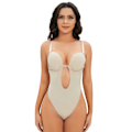Miniatyrbillede 1 af 6: odysuit Deep V Body Shapewear til bryllupsfest, størrelse XL A160