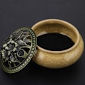 Miniatyrbillede 4 af 8: Keramisk røgelsesbrænder is revner røgelseholder hjem tehus dekoration (ravgul)