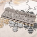 Miniatyrbild 4 av 8: 24*40cm Självhäftande Glas Kristall Trim Rhinestones Mesh Kläder Applikationer(Transparent Grå)