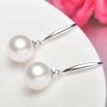 Miniatyrbillede 2 af 3: Perle Øreringe Dangle Stud Perle Øreringe