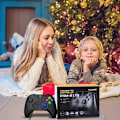 Miniatyrbilde 9 av 9: Trådløs spillkontroller for Windows PC/Steam Deck/PS3/Android TV BOX, Dual Vibrate Plug and Play Gamepad Joystick med 4 tilpassede taster, batteri black