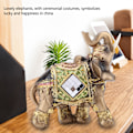 Miniatyrbillede 2 af 5: Lucky Feng Shui Grøn Elefant Statue Skulptur Rigdom Figur Gave Hjem Indretning M
