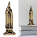 Miniatyrbillede 2 af 7: Mini Jomfru Maria Statue Håndskåret Nem Rengøring Lugtfri Holdbar Zink Legering Levende Dekorativ Hellige Jomfru Maria Dekoration Bronze