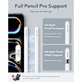 Pikkukuva 5 / 8: iPad Pro 11 tuuman suojakotelo M4 (2024), ohut ja kevyt, suojaa iskuilta ja pudotuksilta, ei kellastu, kova takaosa, tukee Pencil Pro -kynää Clear Black Pro 11 2024
