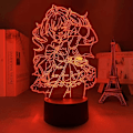 Miniatyrbilde 4 av 6: Genshin Impact Barbara lampe Kule 3D illusjons nattlampe Hjemmerom dekor Akryl LED lys Julegave lamper