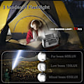 Pikkukuva 5 / 7: 12000mAh Käsikäyttöinen Hätäradio, AM/FM/NOAA, Monitoiminen Aurinkoenergialla Toimiva Radio, 2 Aurinkopaneelia, USB-Lataus, Taskulamppu & LED-Lukuvalo, SOS-Hälytin Grey