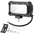Miniatyrbillede 1 af 11: 240W 2-Rækkers 5 tommer Aluminium Bil LED Arbejdslys Bar Auto Kørsel Lampe Sort