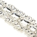 Pikkukuva 8 / 9: Kristalli Rhinestone Kukka DIY Ompeleva Vaatteet Kengät Koriste Tarvikkeet Valkoinen
