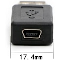 Miniatyrbillede 2 af 5: USB 2.0 A-hun til USB B Mini 5-bens hun adapterkonverter, understøtter 2.0 dataoverførsel