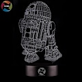 Miniatyrbild 6 av 8: 3D optisk illusionsnattlampa - 7 LED-färgförändrande lampa