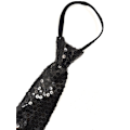 Miniatyrbild 1 av 4: Herr Sequin Slips Självbunden Glans Smal Slips Mode Cos Black