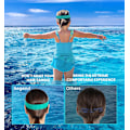 Miniatyrbild 6 av 7: Simglasögon för Barn med Nässkydd, Snorkeldykmask för 3-12 år Pack-Blue