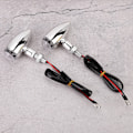 Miniatyrbild 8 av 11: 2 st Motorcykel Kula Blinkerslampa Indikatorlampa Modifieringstillbehör Silver Transparent Skydd