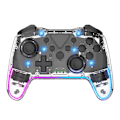 Miniatyrbild 1 av 7: Trådlös Switch Pro-kontroller för Nintendo Switch-kontroller/Lite/OLED/Windows/iOS/Android, 7-färgad justerbar RGB-belysning Switch Remote Gamepad med