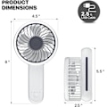 Pikkukuva 2 / 6: 3-tuumainen Mini USB Ladattava Kannettava Kädessä Pidettävä Tuuletin 3-Nopeuksinen Akulla Toimiva Pieni Kokoontaitettava Hiljainen Taskuhenkilökohtainen Viilennystuuletin f