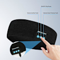 Pikkukuva 7 / 7: Langattomat unimakuulokkeet, Bluetooth-urheilupäännauha-kuulokkeet erittäin ohuilla HD-stereokaiuttimilla, täydelliset nukkumiseen, treenaamiseen, juoksuun, joogaan, unettomuuteen Black