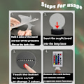 Miniatyrbilde 7 av 8: Bassgitargave 3D nattlys Musikk Elektrisk Gitarmodell Illusionsbordlampe Fjernkontroll 16 Farger Sove Lys Jenter Gutter Barn Musikk Gitar