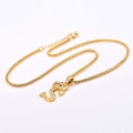 Miniatyrbillede 7 af 8: Krone Initial A-Z Halskæde, Iced Out Bogstav Vedhæng med 22-24 Tommer Kæde, Mænd Kvinder Bling Hip Hop Alfabet Navn Smykker Gave Store Initialer Halskæder S 18K Gold