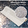Miniatyrbild 7 av 10: 1 st DIY Silver Plast Rhinestone Band Diamantnät Borr Kläder Dekoration Tillbehör