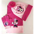 Miniatyrbild 1 av 2: Minnie Mouse Vinterhattset - 3-delat Frysset Vinterhatt, Snöhandskar och Halsduk för Barn, Överraskningsjulklappar och Födelsedagspresenter 4
