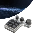 Miniatyrbillede 5 af 6: Mini tastatur 9 taster 3 knap RGB multifunktionel DIY genvej programmerbar mekanisk tastatur