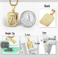 Miniatyrbillede 3 af 6: Initial A-Z Bogstav Vedhæng Halskæde Mænd Kvinder Store Bogstaver Guldbelagt Rustfrit Stål Kæde 22 tommer Gold Q