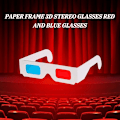 Pikkukuva 5 / 7: 3D-paperilasit elokuviin, elokuvalasit, 3D-lasit punaiset ja syaani linssit valkoiset kehykset anaglyfi lasit pahvi elokuviin, taitettu suojakoteloon 10 pcs