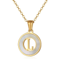 Miniatyrbild 1 av 2: Initial Halsband i Rostfritt Stål för Kvinnor, 18K Guld
