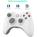 Miniatyrbild 2 av 5: Trådlös handkontroll för Xbox 360, 2,4 GHz förbättrad vibration White