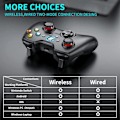 Miniatyrbillede 6 af 7: Kablet Gaming Controller til Windows PC/ PS3/ Android TV Box/Tesla black-wireless version