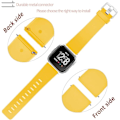 Pikkukuva 5 / 6: Älykellon ranneke sopii Fitbit versa älykellolle, versa 2 ja versa Lite se -kelloille naisille ja miehille (Mango Yellow-S)