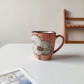 Miniatyrbilde 4 av 7: Keramisk 35 cl Cappuccino-krus, Kaffekrus, Tekrus, Ovn Glasering Prosess, Mikrobølgeovn- og Oppvaskmaskinsikker, Perfekt For Te, Espresso, Latte red